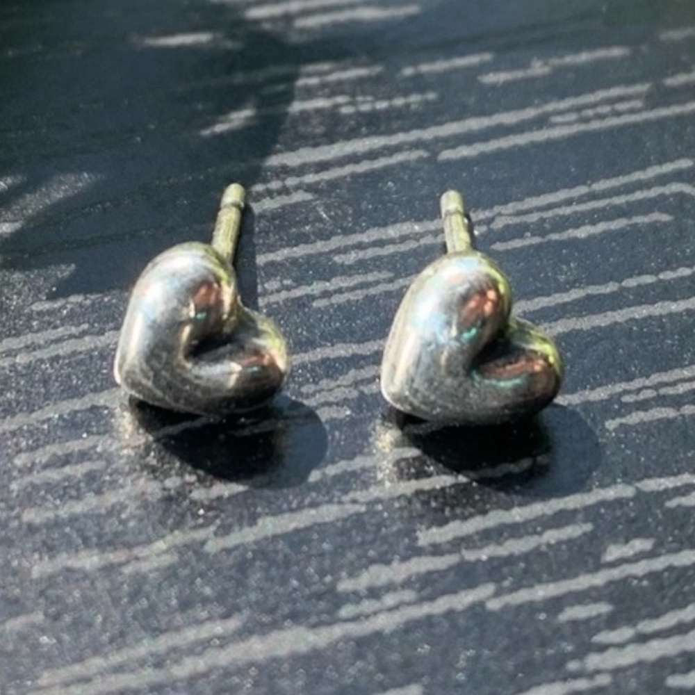 James Avery Sterling Silver Puffed Heart Earrings - Picture 2 of 8